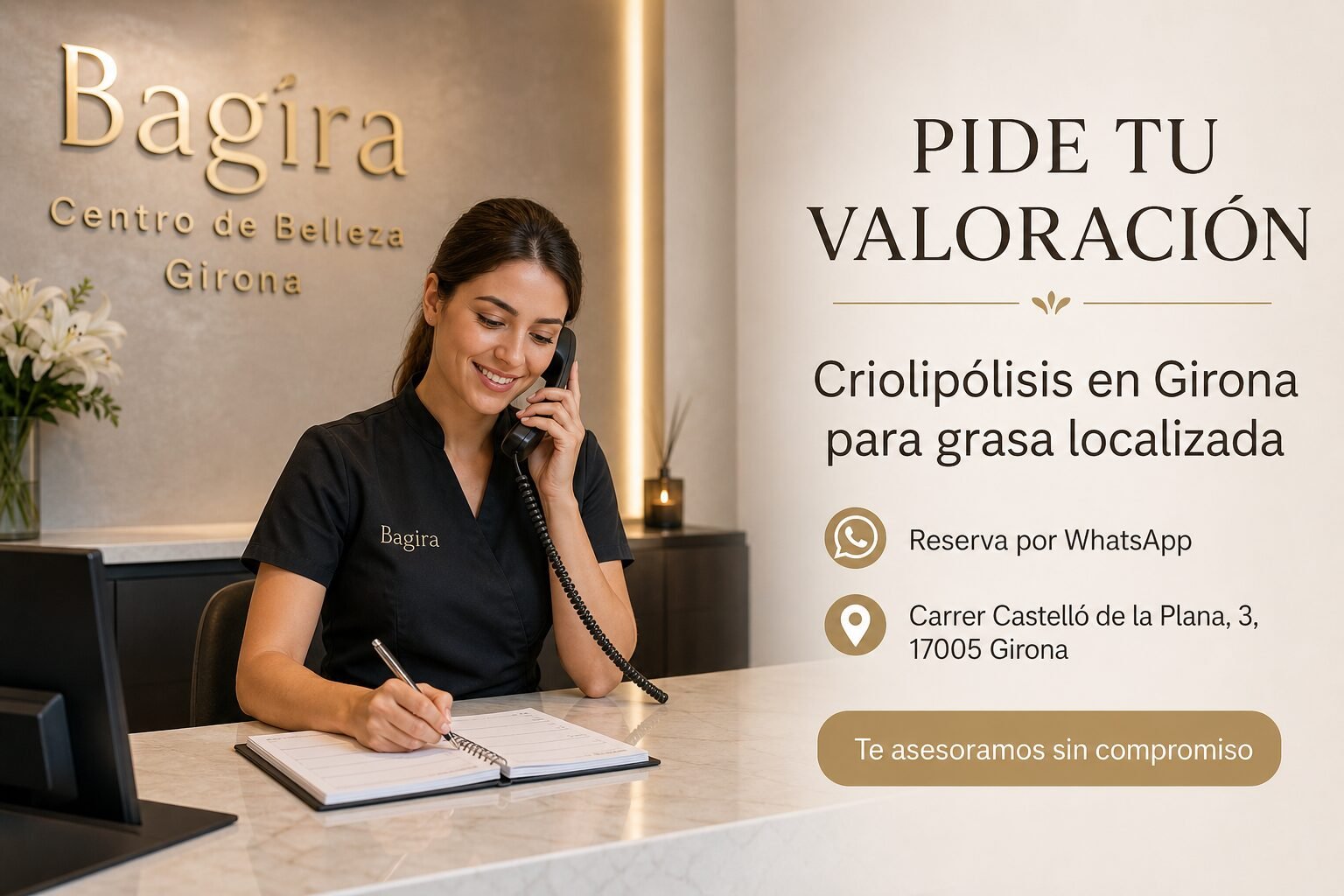 Pedir valoración para criolipólisis en Girona Solicitud de valoración para criolipólisis en Girona en Centro Bagira antes de elegir tratamiento corporal